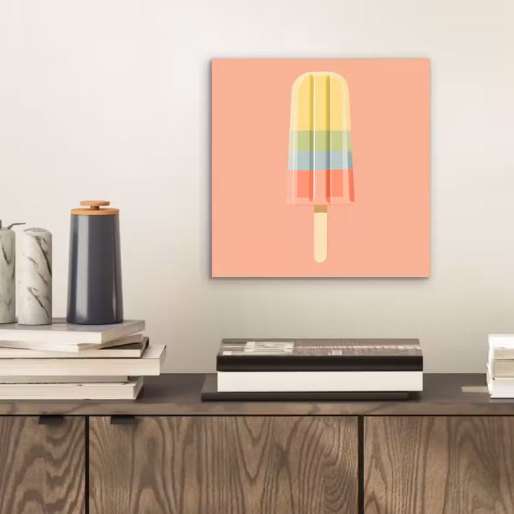 Waterijsje - Pasteltinten - Minimalistisch aluminium wit klein -sfeer1