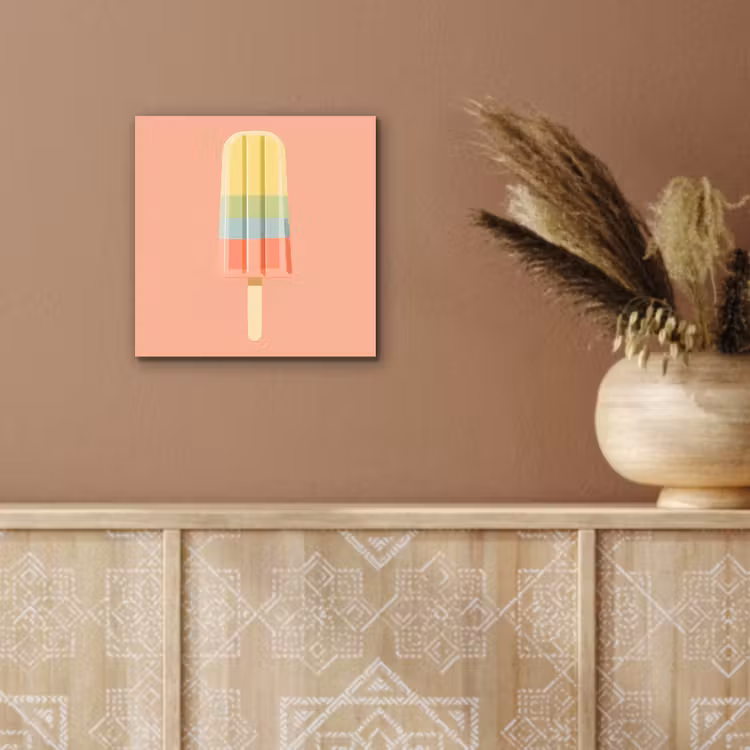Waterijsje - Pasteltinten - Minimalistisch aluminium wit klein -sfeer4