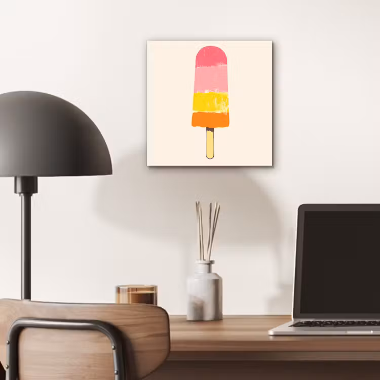 Waterijsje - Retro - Stokje - Roze aluminium wit klein -sfeer5