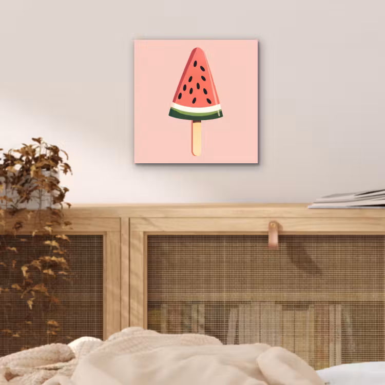 Watermeloen - Ijsje - Pitjes - Rood aluminium wit klein -sfeer3
