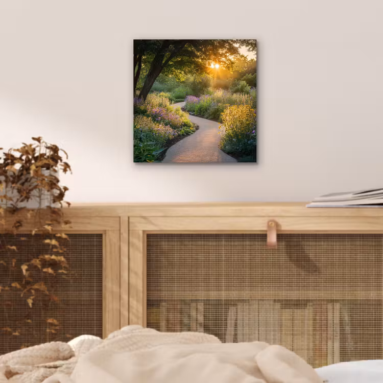 Pad - Bloemen - Park aluminium wit klein -sfeer3