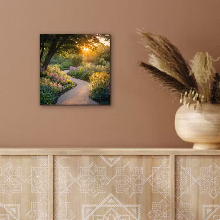 Pad - Bloemen - Park aluminium wit klein -sfeer4