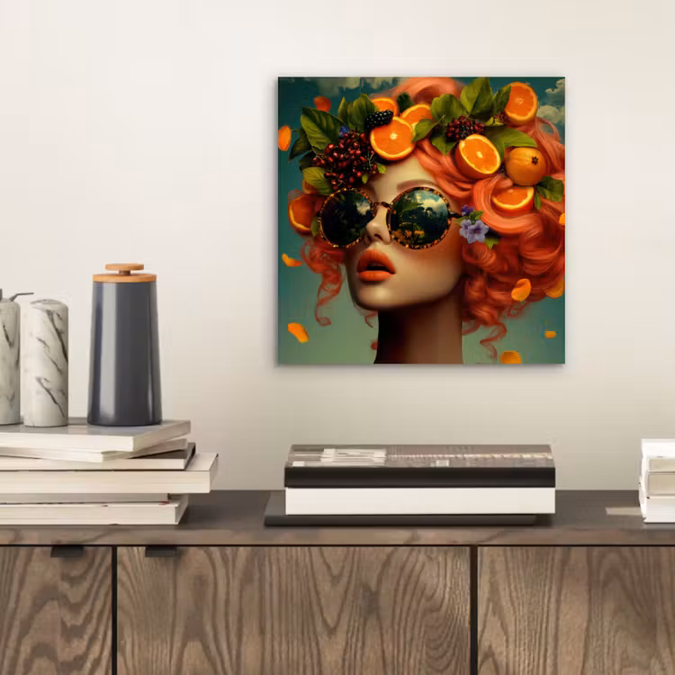 Vrouw - Sinaasappel - Bessen - Oranje aluminium wit klein -sfeer1