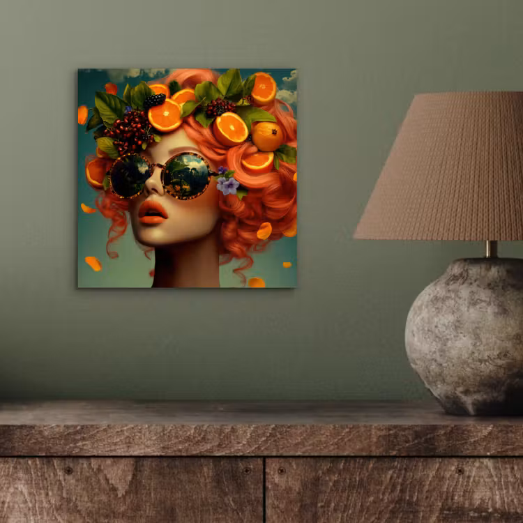 Vrouw - Sinaasappel - Bessen - Oranje aluminium wit klein -sfeer2
