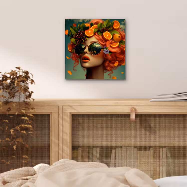 Vrouw - Sinaasappel - Bessen - Oranje aluminium wit klein -sfeer3