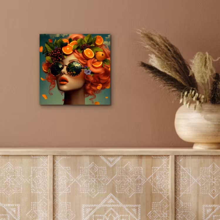 Vrouw - Sinaasappel - Bessen - Oranje aluminium wit klein -sfeer4