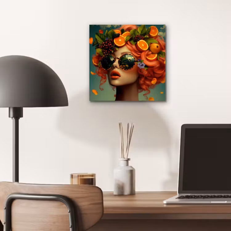 Vrouw - Sinaasappel - Bessen - Oranje aluminium wit klein -sfeer5