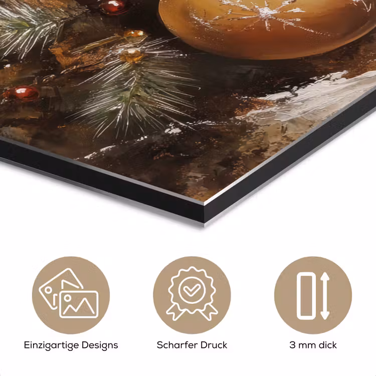 Kerst - Kerstballen - Beige - Goud aluminium wit klein -closeup_DE