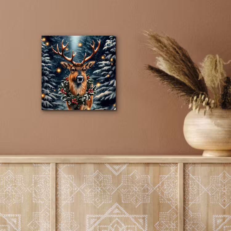 Kerst - Magie - Bos - Kleurrijk aluminium wit klein -sfeer4