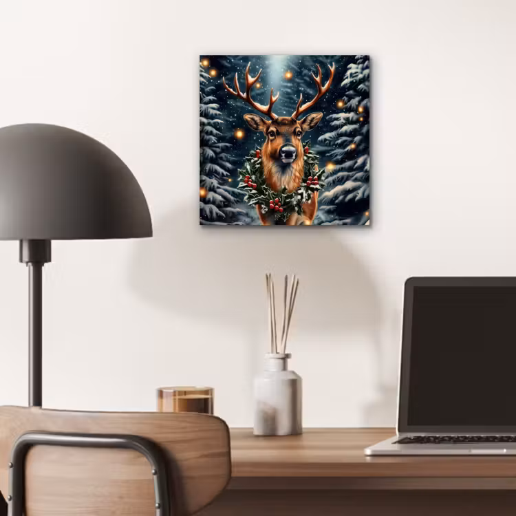 Kerst - Magie - Bos - Kleurrijk aluminium wit klein -sfeer5