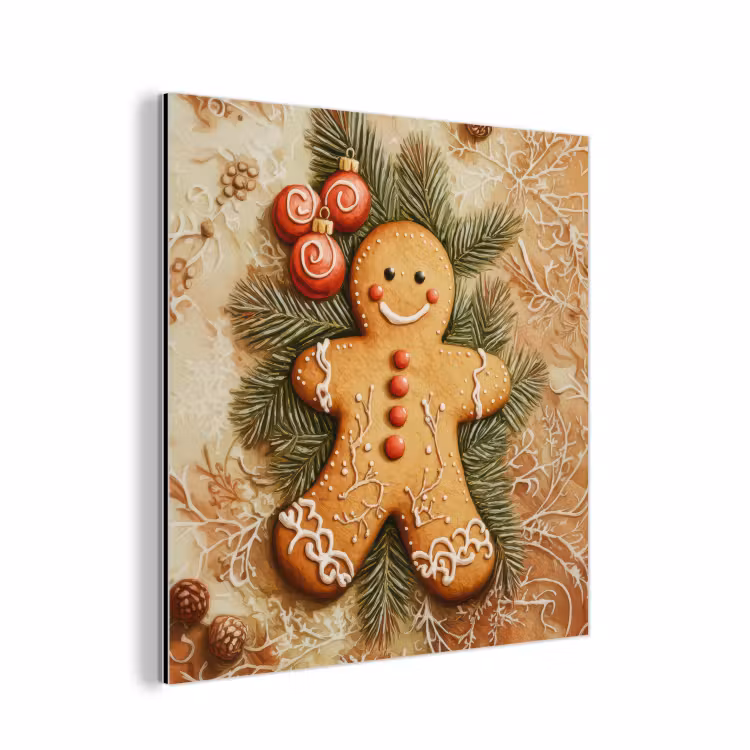 Kerstmis - Koekje - Poppetje - Speculaas aluminium wit klein -3d