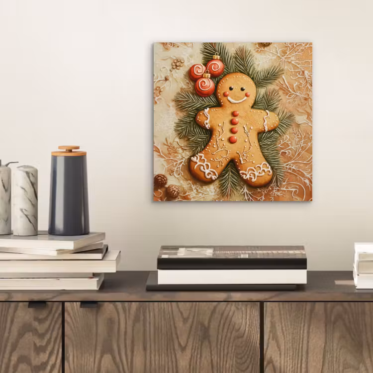 Kerstmis - Koekje - Poppetje - Speculaas aluminium wit klein -sfeer1