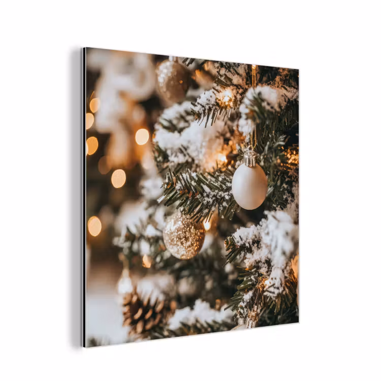 Kerst - Kerstboom - Winter - Binnen - Sneeuw aluminium wit klein -3d