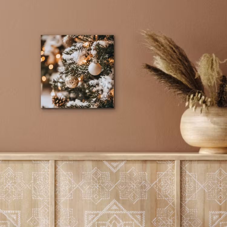 Kerst - Kerstboom - Winter - Binnen - Sneeuw aluminium wit klein -sfeer4
