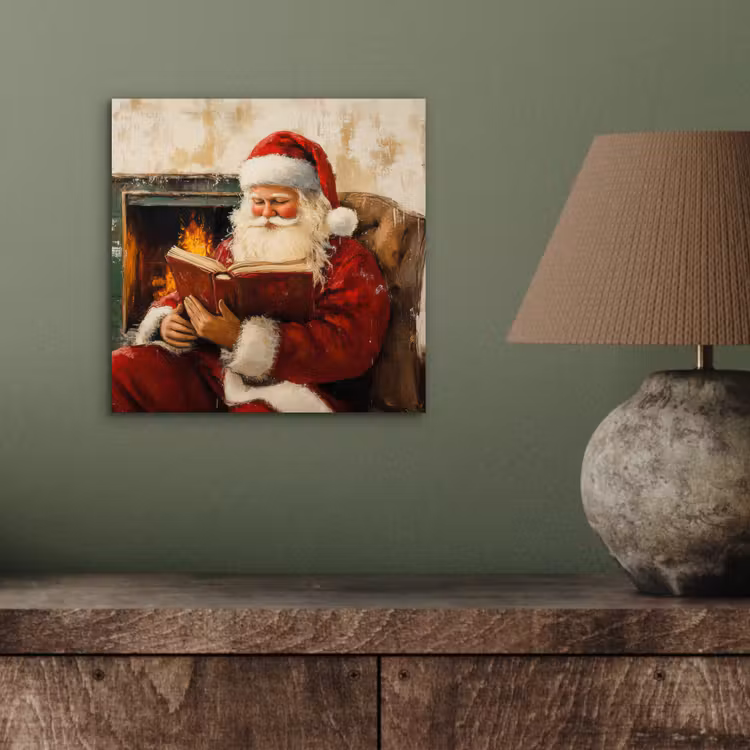 Kerst - Kerstman - Winter - Open Haard aluminium wit klein -sfeer2