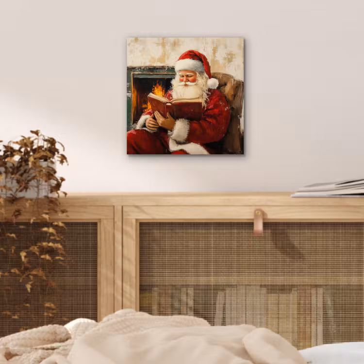 Kerst - Kerstman - Winter - Open Haard aluminium wit klein -sfeer3