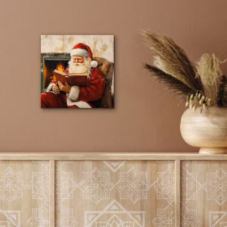 Kerst - Kerstman - Winter - Open Haard aluminium wit klein -sfeer4