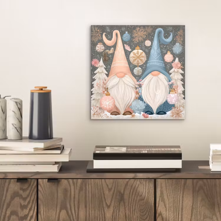 Kerst - Gnomen - Pastel aluminium wit klein -sfeer1