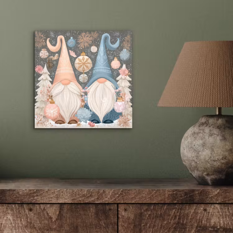Kerst - Gnomen - Pastel aluminium wit klein -sfeer2