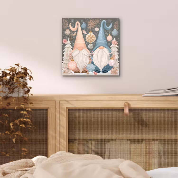 Kerst - Gnomen - Pastel aluminium wit klein -sfeer3