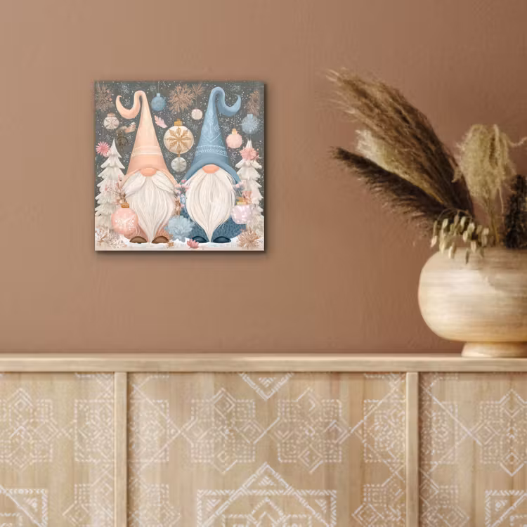 Kerst - Gnomen - Pastel aluminium wit klein -sfeer4