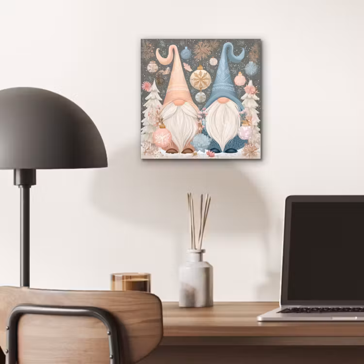 Kerst - Gnomen - Pastel aluminium wit klein -sfeer5