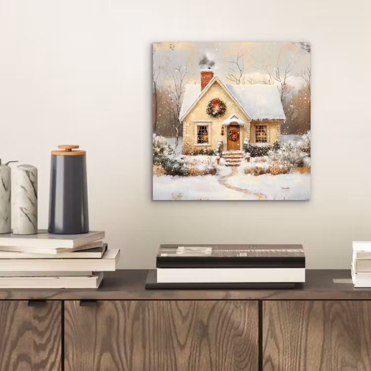 Kerst - Huis - Winter - Sneeuw aluminium wit klein -sfeer1