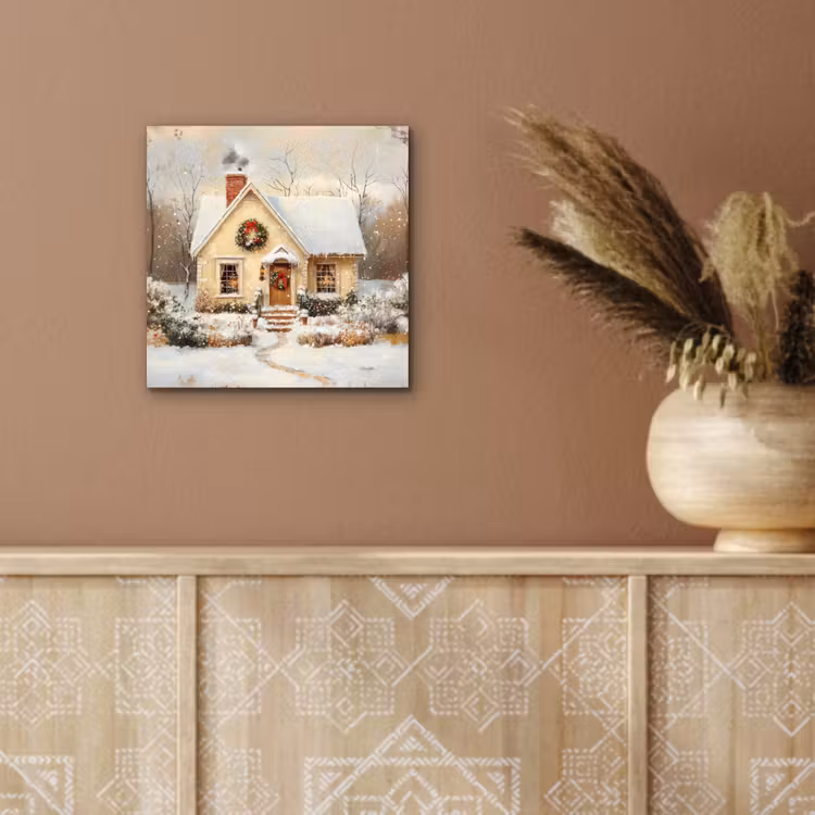 Kerst - Huis - Winter - Sneeuw aluminium wit klein -sfeer4