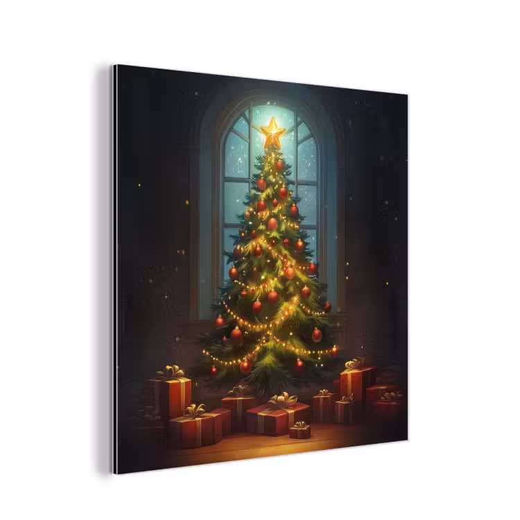 Kerstboom - Cadeau - Kerst - Winter aluminium wit klein -3d