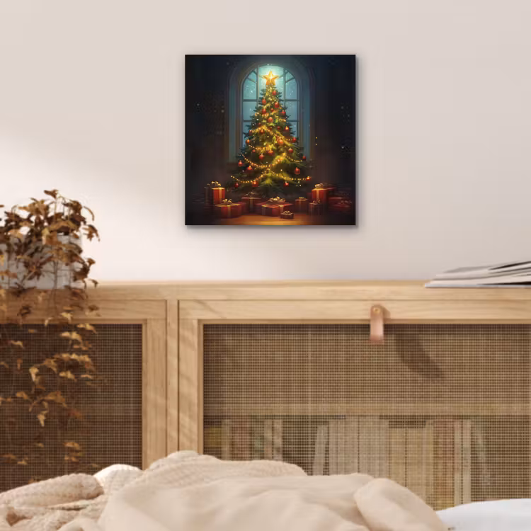 Kerstboom - Cadeau - Kerst - Winter aluminium wit klein -sfeer3