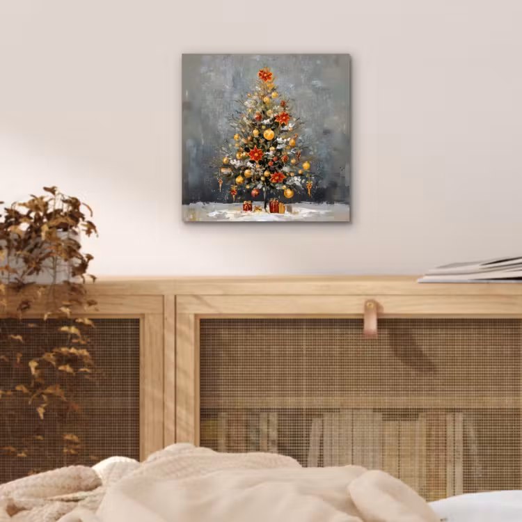 Kerstboom - Cadeaus - Rood - Goud aluminium wit klein -sfeer3