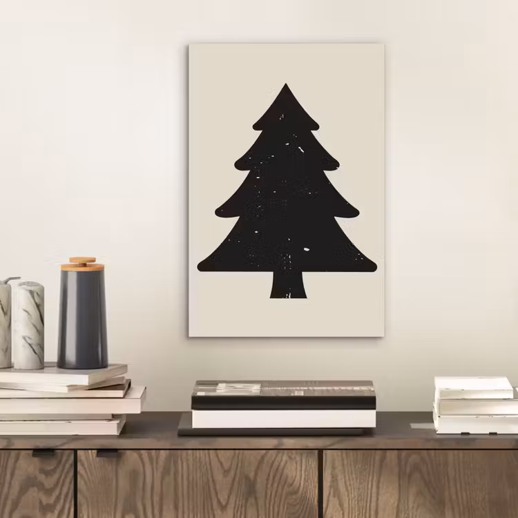 Kerstboom - Zwarte kerstboom - Boom - Japandi aluminium wit klein -sfeer1