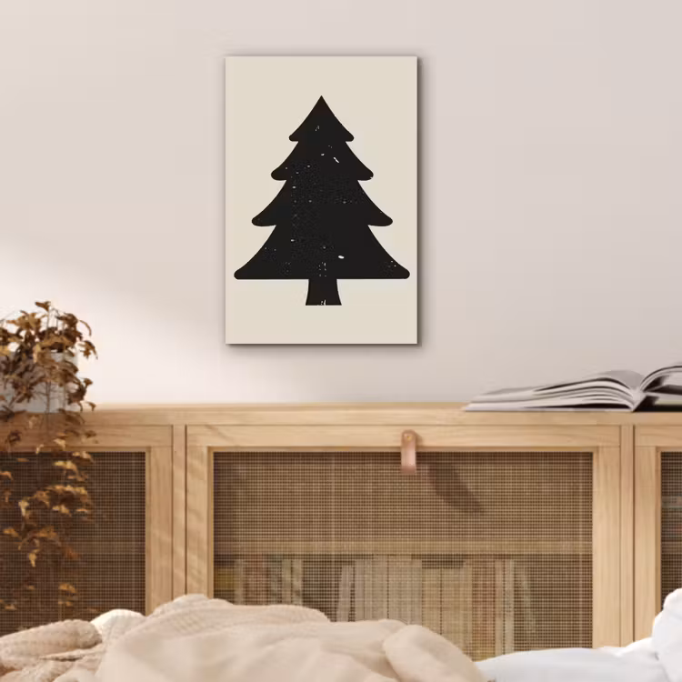 Kerstboom - Zwarte kerstboom - Boom - Japandi aluminium wit klein -sfeer3