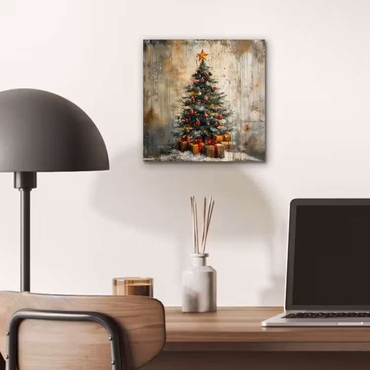 Kerstboom - Vintage - Kerst - Cadeau aluminium wit klein -sfeer5