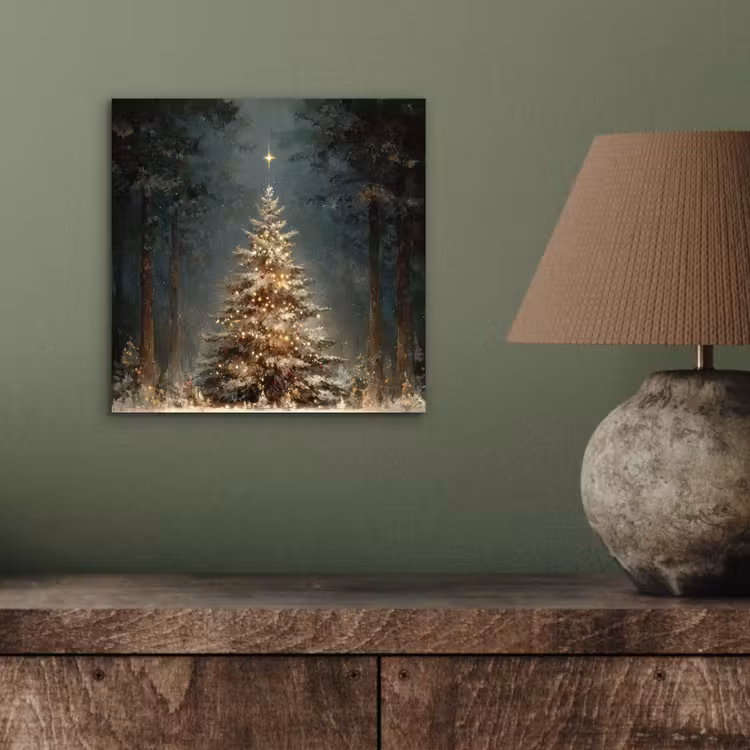 Kerstboom - Bos - Sneeuw - meerkleurig aluminium wit klein -sfeer2
