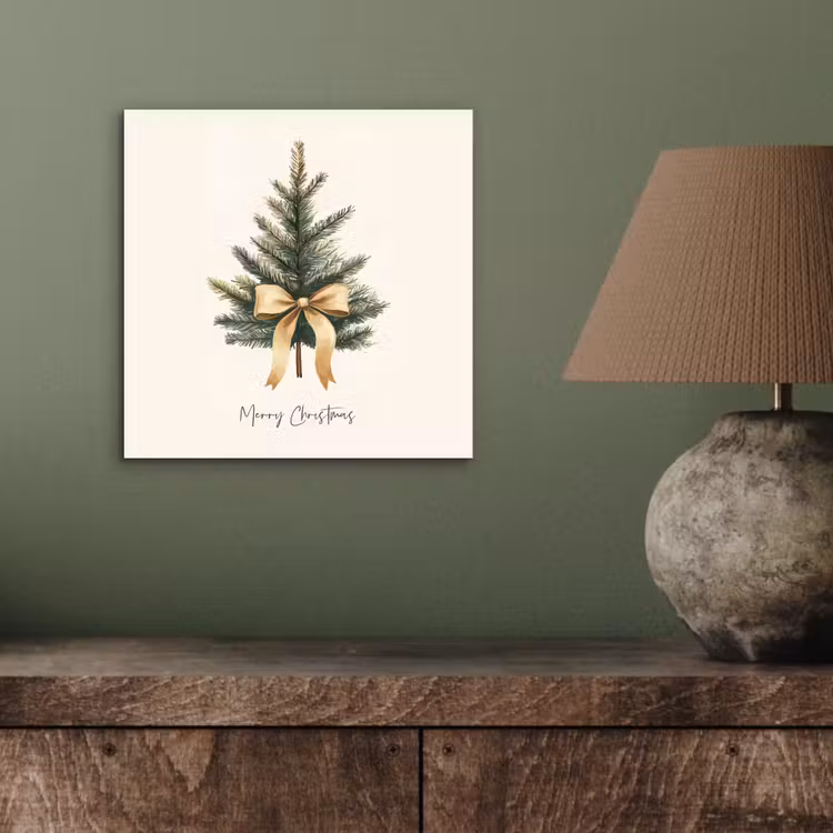 Kerstboom - Kerst - Merry Christmas - Beige aluminium wit klein -sfeer2
