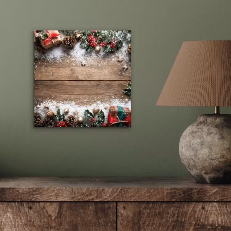 Kerstdecoratie - Geschenken - Hout - Veelkleurig aluminium wit klein -sfeer2
