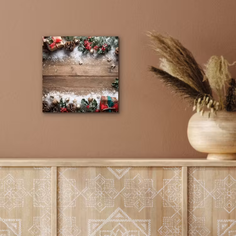 Kerstdecoratie - Geschenken - Hout - Veelkleurig aluminium wit klein -sfeer4