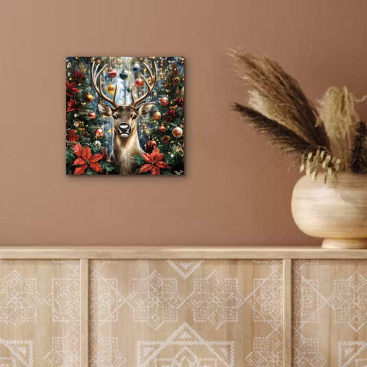 Kerstfeest - Dennenbos - Rood aluminium wit klein -sfeer4