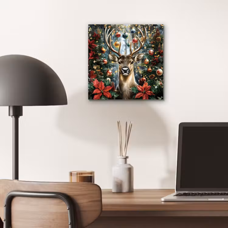 Kerstfeest - Dennenbos - Rood aluminium wit klein -sfeer5