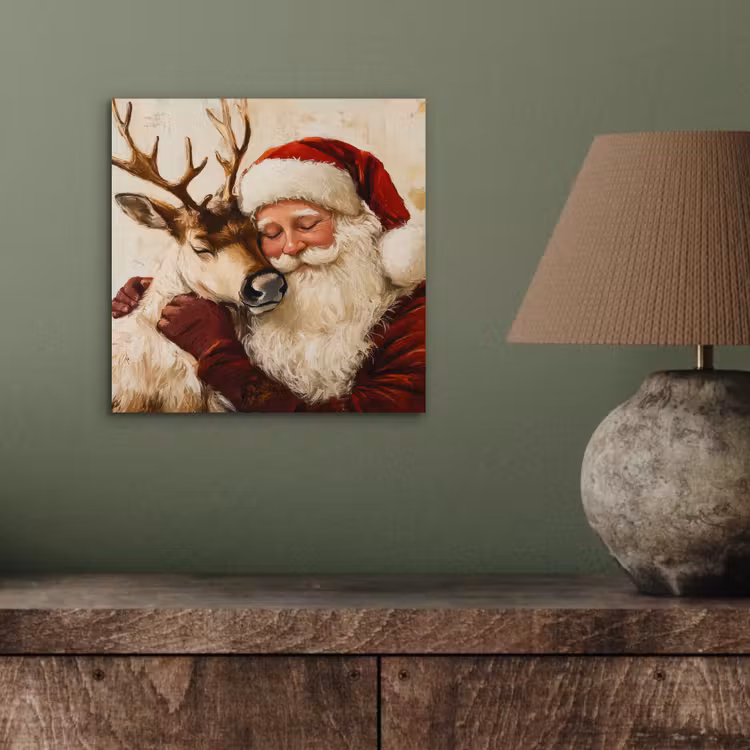 Kerstman - Rendier - Kerst - Christmas aluminium wit klein -sfeer2
