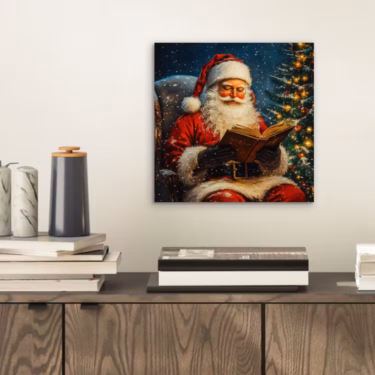 Kerstman - Kerst - Winter - Kerstboom aluminium wit klein -sfeer1