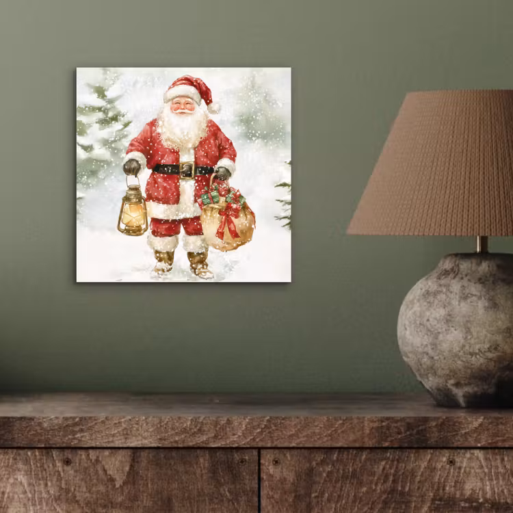 Kerstman- Winter - Sneeuw - Wit - Rood aluminium wit klein -sfeer2