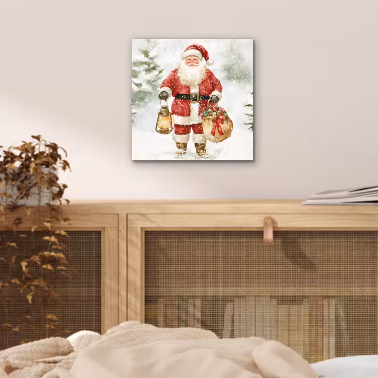 Kerstman- Winter - Sneeuw - Wit - Rood aluminium wit klein -sfeer3
