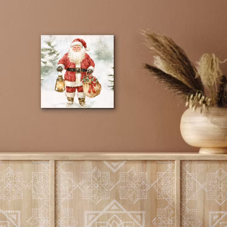 Kerstman- Winter - Sneeuw - Wit - Rood aluminium wit klein -sfeer4