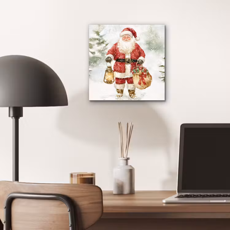 Kerstman- Winter - Sneeuw - Wit - Rood aluminium wit klein -sfeer5