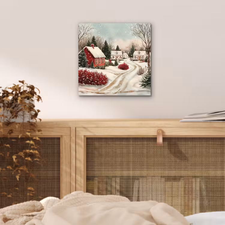 Kerstsfeer - Landelijk - Rood aluminium wit klein -sfeer3