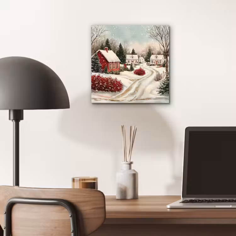 Kerstsfeer - Landelijk - Rood aluminium wit klein -sfeer5