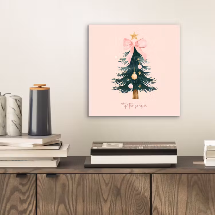 Christmas Season - Kerst - Kerstboom - Roze aluminium wit klein -sfeer1