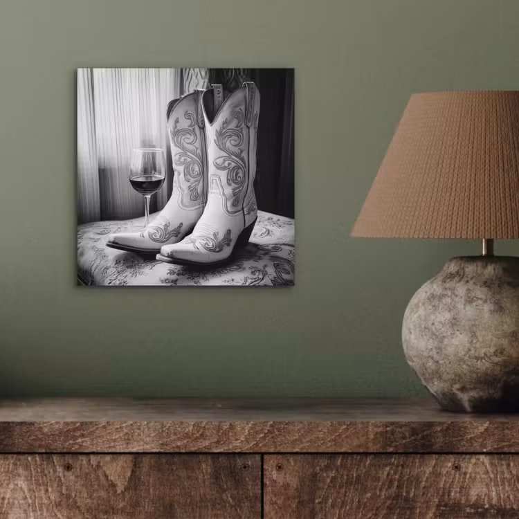 Wijn - Cowboylaarzen - Raamlicht - Wit aluminium wit klein -sfeer2